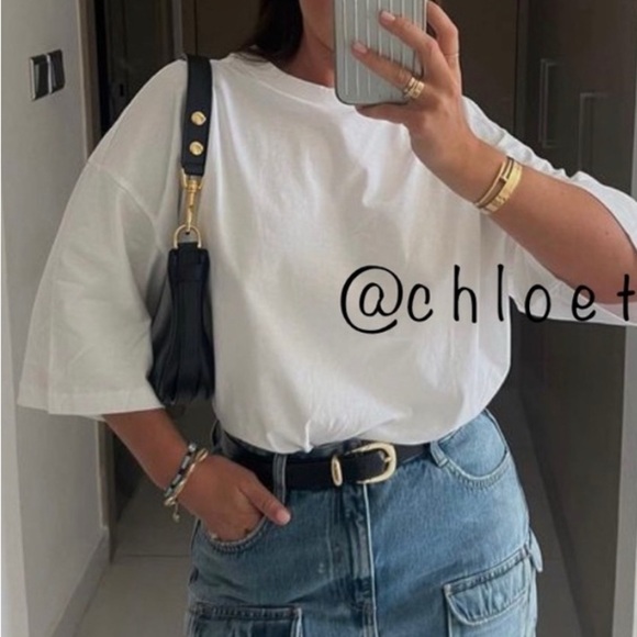 Zara Blue Denim Cargo mini skirt Size Medium - Picture 3 of 11